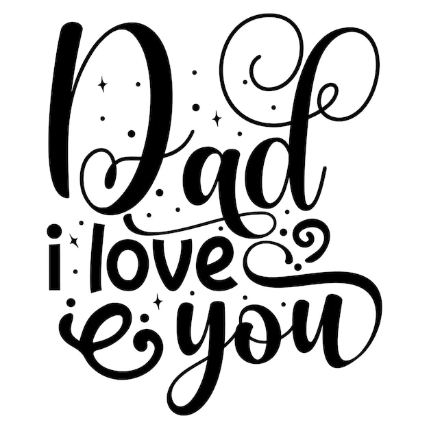 Papa ich liebe dich typografie premium vector design zitatvorlage