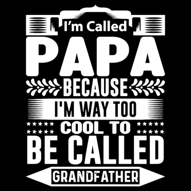 Vektor papa und typografie-t-shirt-design