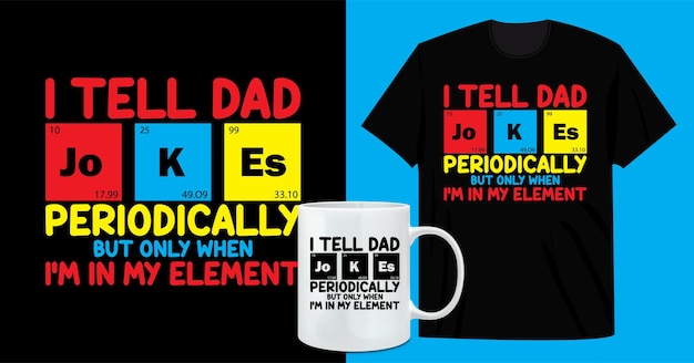 Papa witze t-shirt und kaffeetasse design