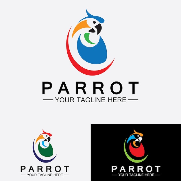 Papagei-logo-design-vektor-vorlage