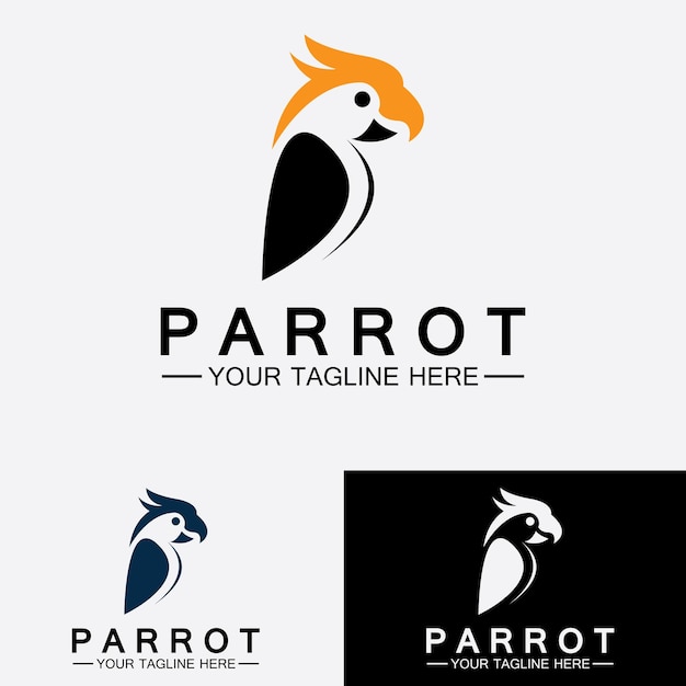 Papagei-Logo-Design-Vektor-Vorlage