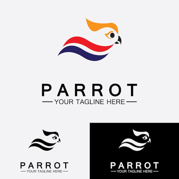 Papagei-logo-design-vektor-vorlage