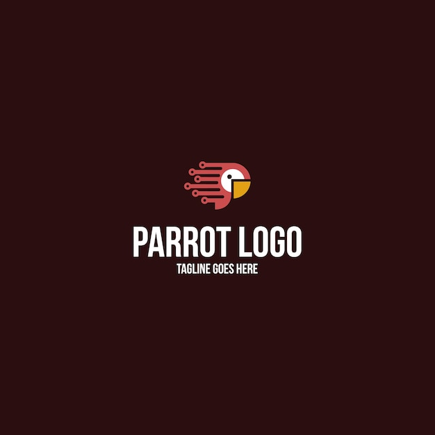 Vektor papageienvogel-logo-design