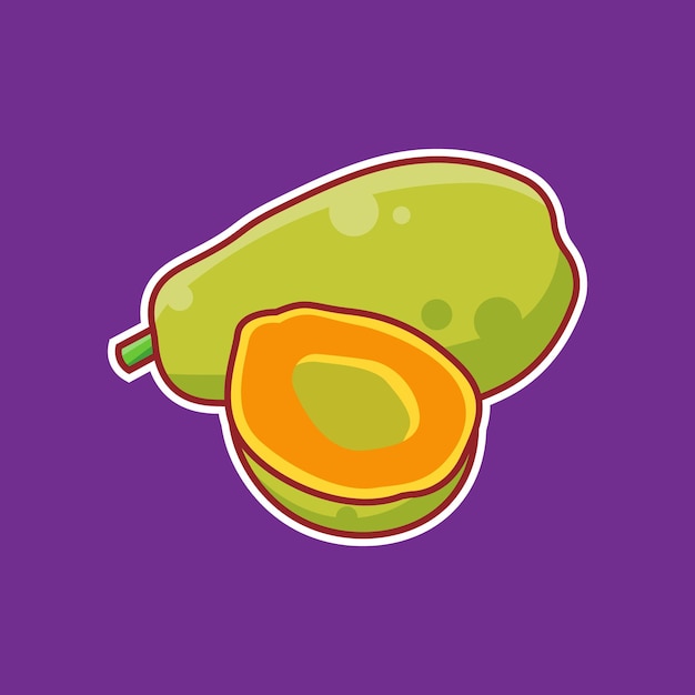 Papayafrucht einfaches design