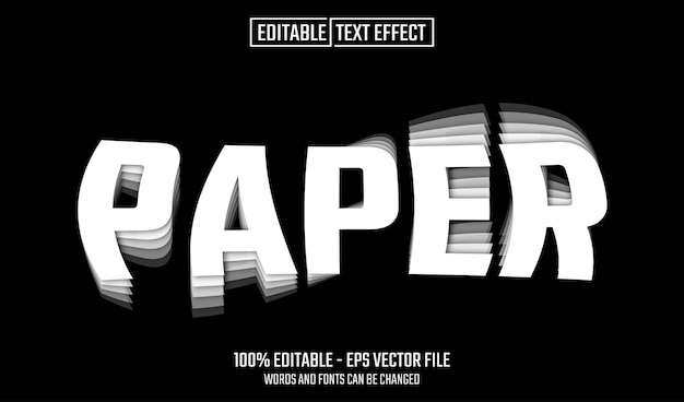 Papier bearbeitbarer Text Effekt