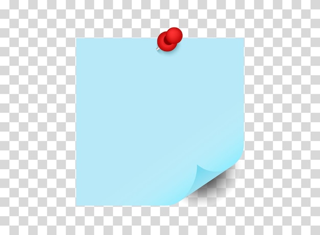 Papier für Notizen mit roten Stecknadeln Vektorillustration