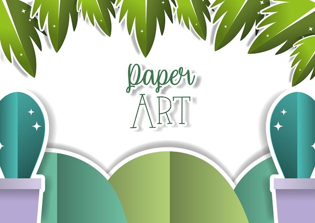 Papier kunst landschaft