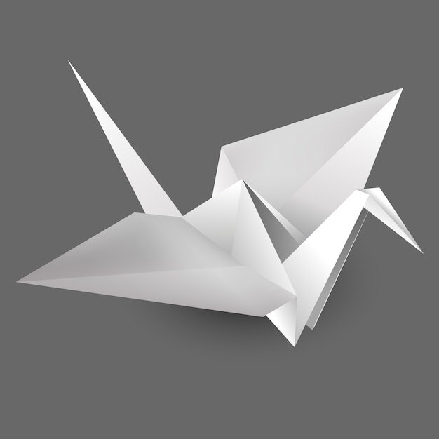 Vektor papier-origami-vogel