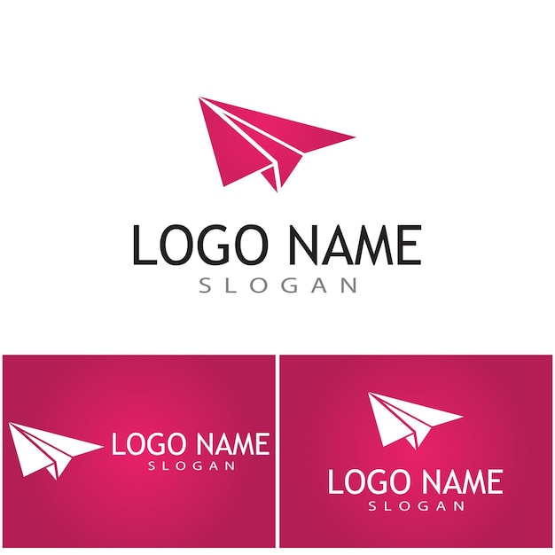 Papierflugzeug-logo-vektor-illustrationsvorlage