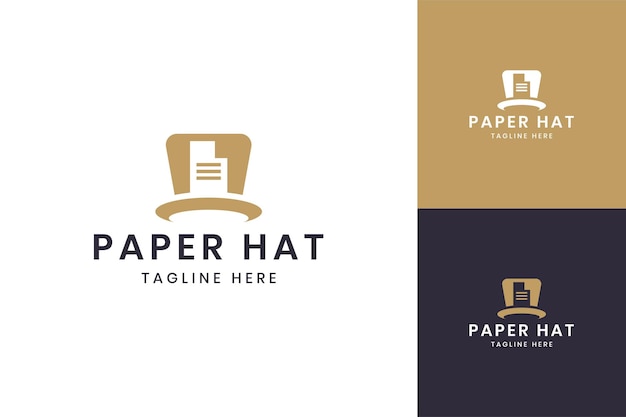 Papierhut negativraum-logo-design