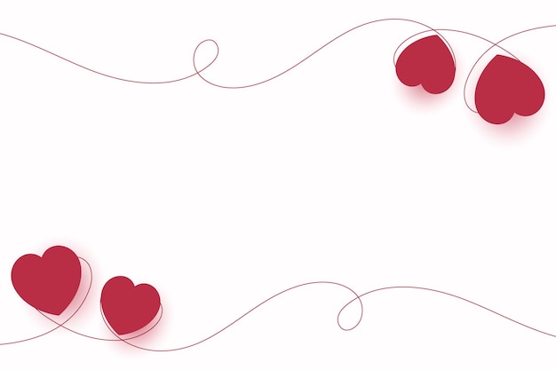 Papierkunstart-Valentinstaghintergrund mit Herzillustration
