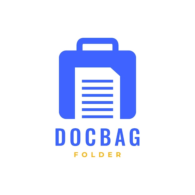 Papierordner mit tasche dokument modernes geschäft flache farbige einfache logo-design vektor-ikonen-illustration