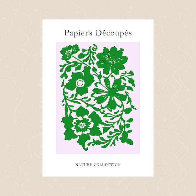 Papiers Decoupes Botanical Cut Outs Papiernatur druckbares Kunstposter