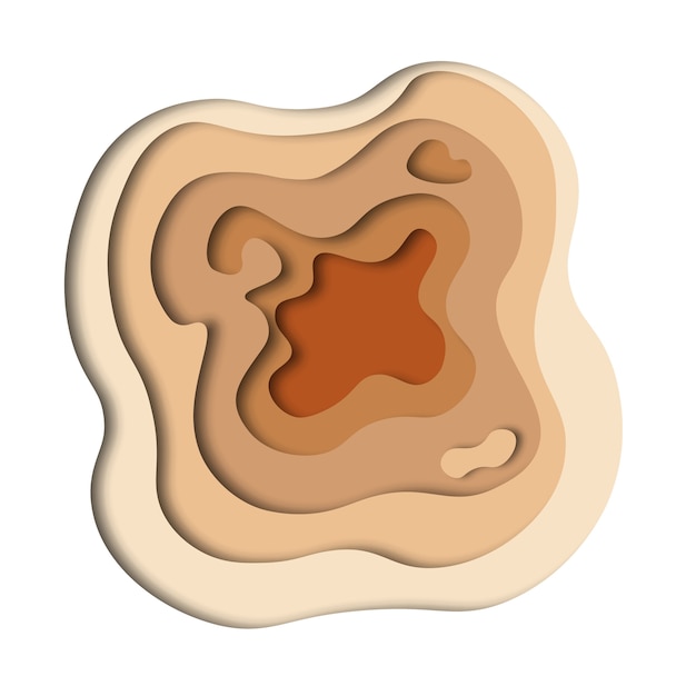 Papierschnitt abstraktes element