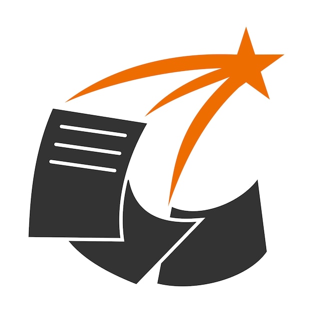 Papierstern-logo symbol illustration markenidentität