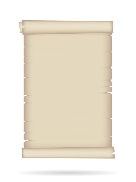 Papyrusrollen, Pergamentpapier mit altem Texturmanuskriptvektor