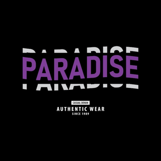 Paradise t-shirt und bekleidungsdesign