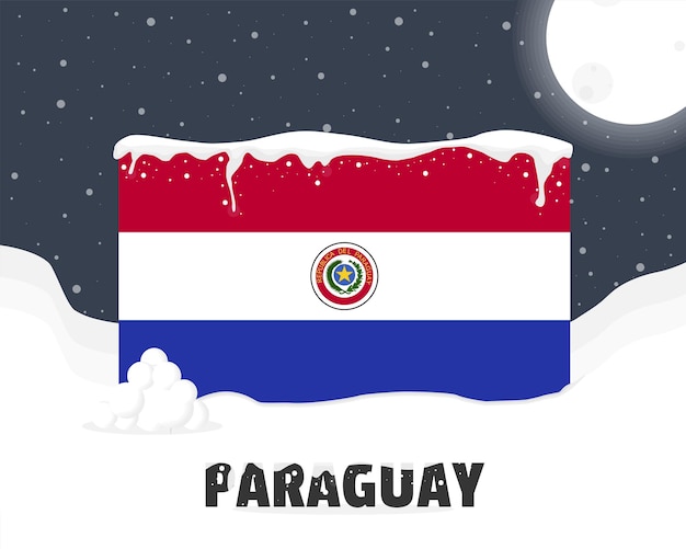 Paraguay schneewetterkonzept kaltes wetter und schneefall wettervorhersage winter banner idee