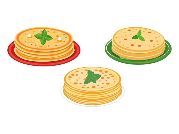 Paratha-Flachbrot in Schichten