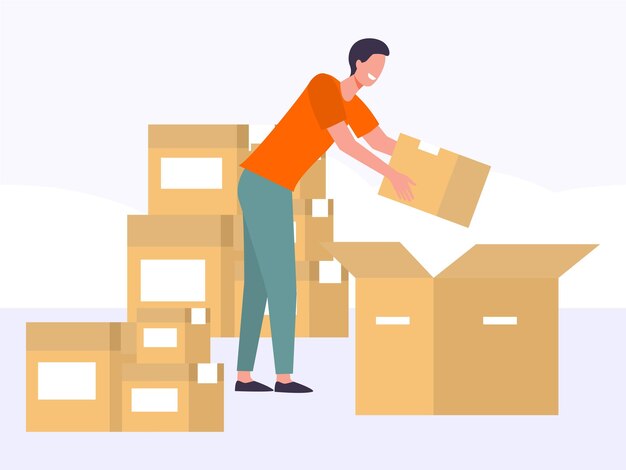 Parcel In Concept Illustration Stilvoll und schön