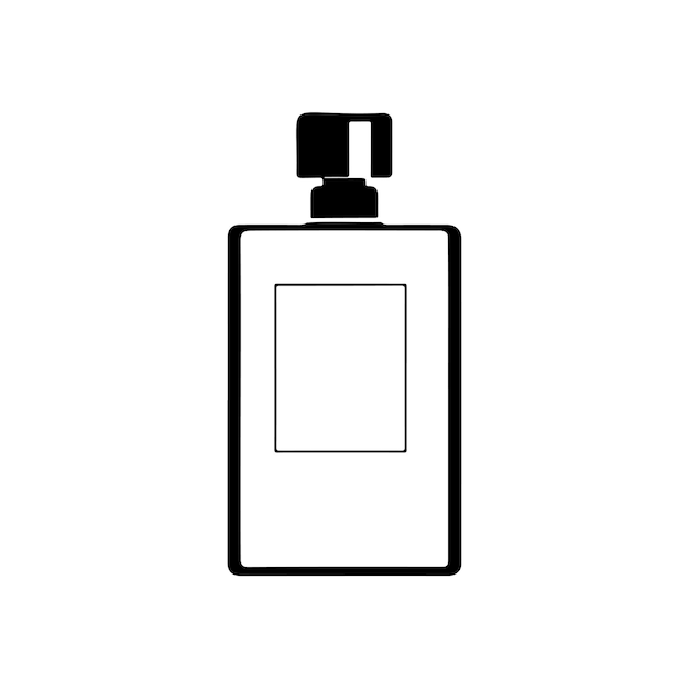 Parfüm Icon Hand zeichnen schwarze Farbe Muttertag Logo Vektorelement und Symbol
