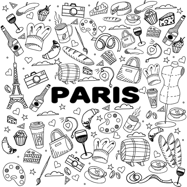 Paris-linie kunstdesign-vektorillustration