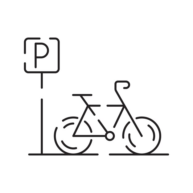 Vektor parkbezogene symbole vektorsymbol für auto, fahrzeug oder transportlinie zahlen sie für den parkplatz