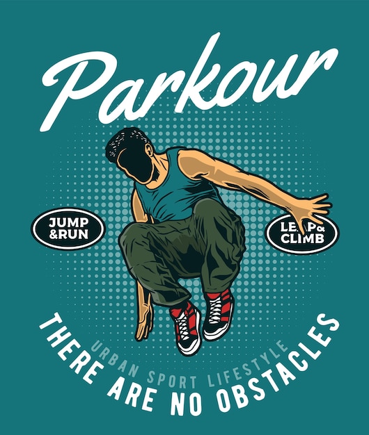 Vektor parkour urban athlet