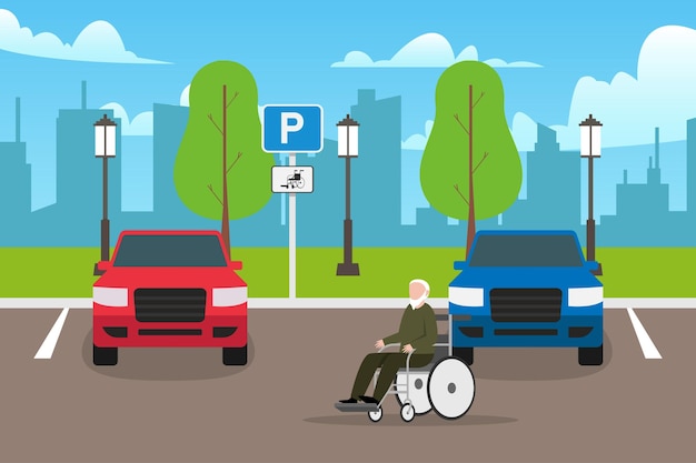 Parkplatz oder Parkplatz für Behinderte