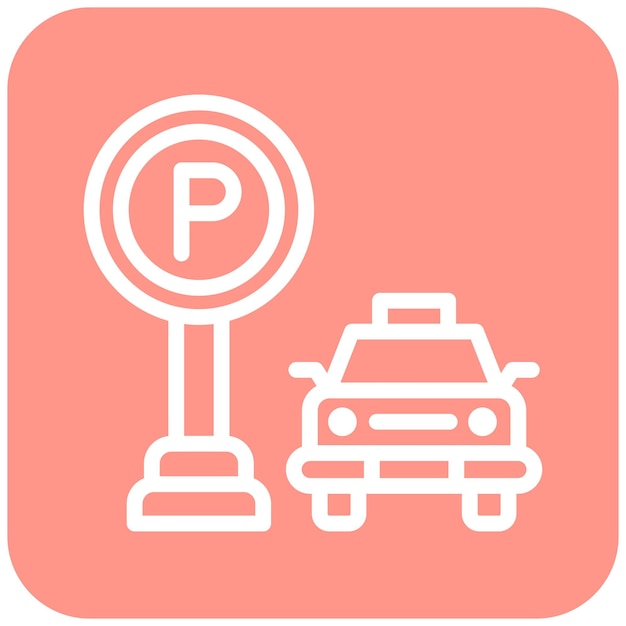 Vektor parkplatz-vektor-ikonen-design-illustration