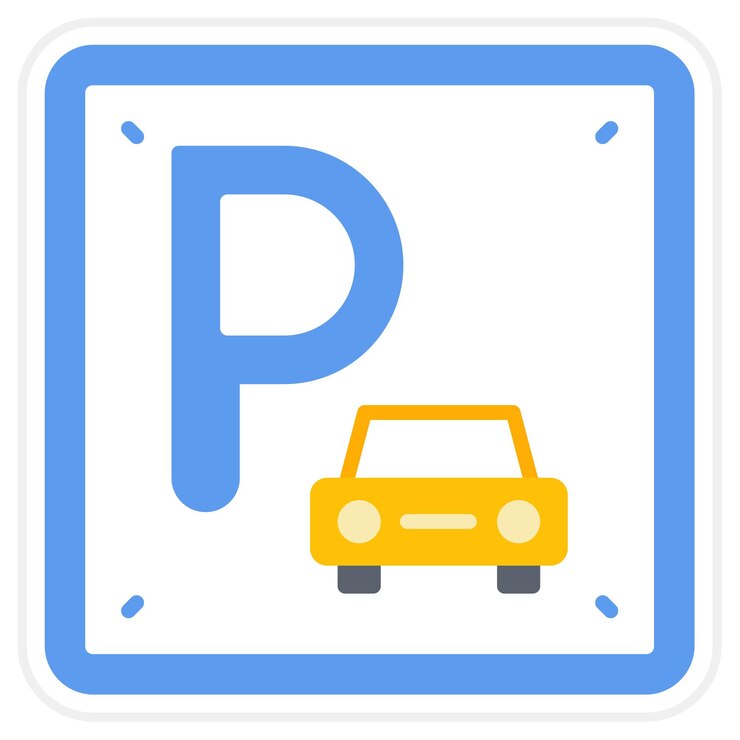 Vektor parkschild, flache illustration