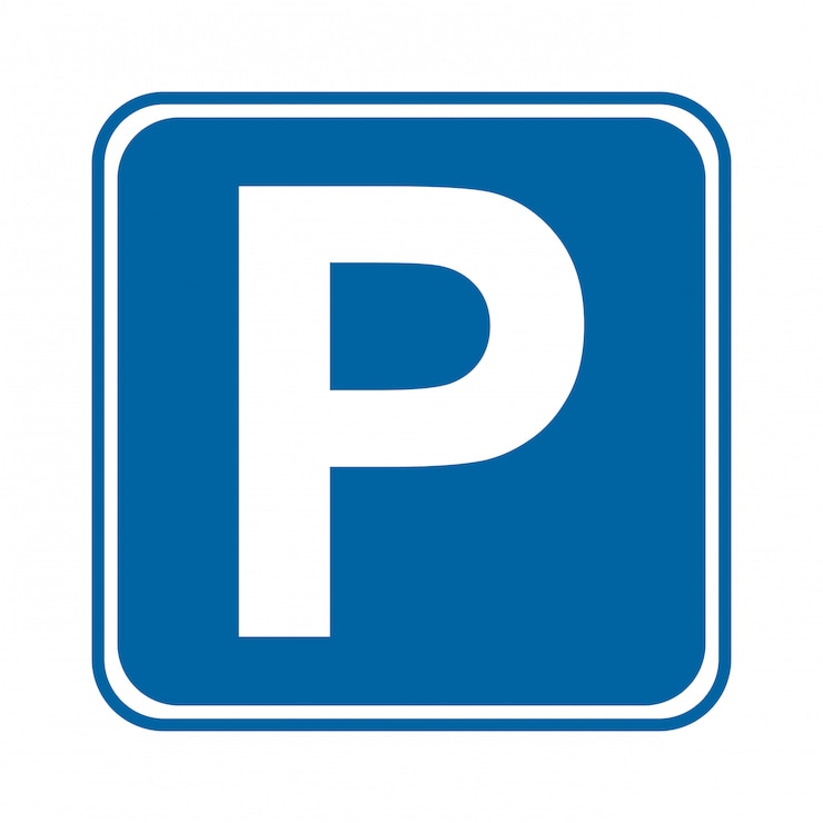 Vektor parksignal über weißer hintergrundvektorillustration