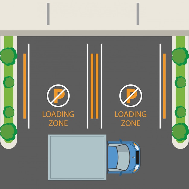 Vektor parkzone draufsicht