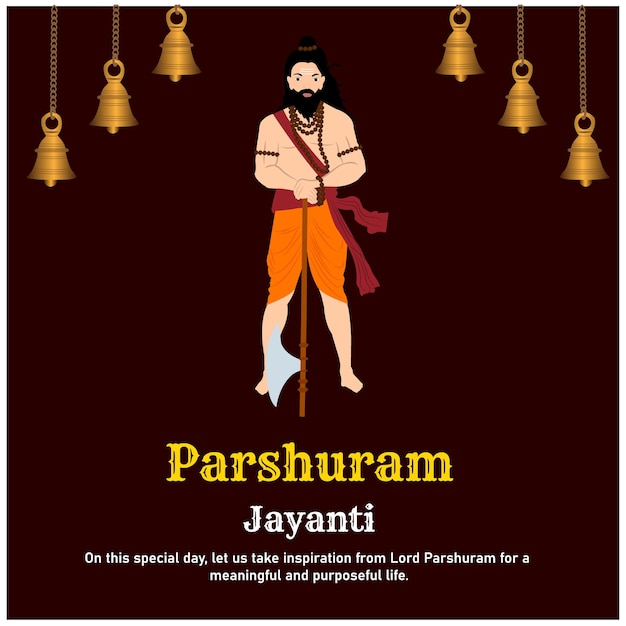 Parshuram jayanti lord parasurama indische hinduistische festfeier vektorillustrationen