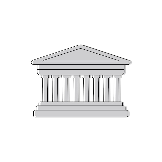 Parthenon berühmtes altgriechisches Wahrzeichen Vektorillustration