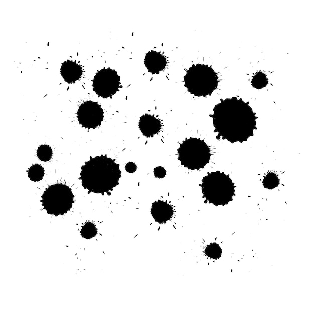 Partikel- oder zufallsmuster für design vektordarstellung von blots