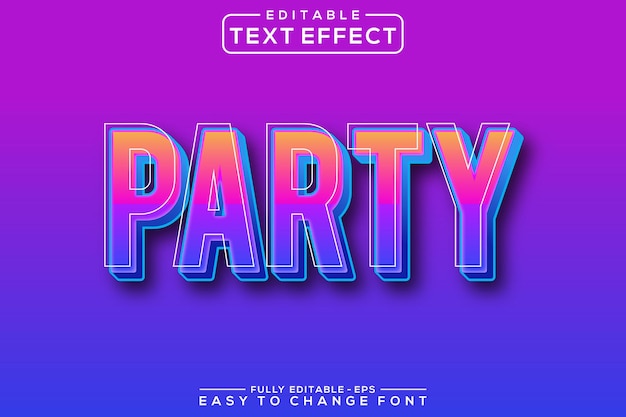 Party 3D-Texteffekt editierbar