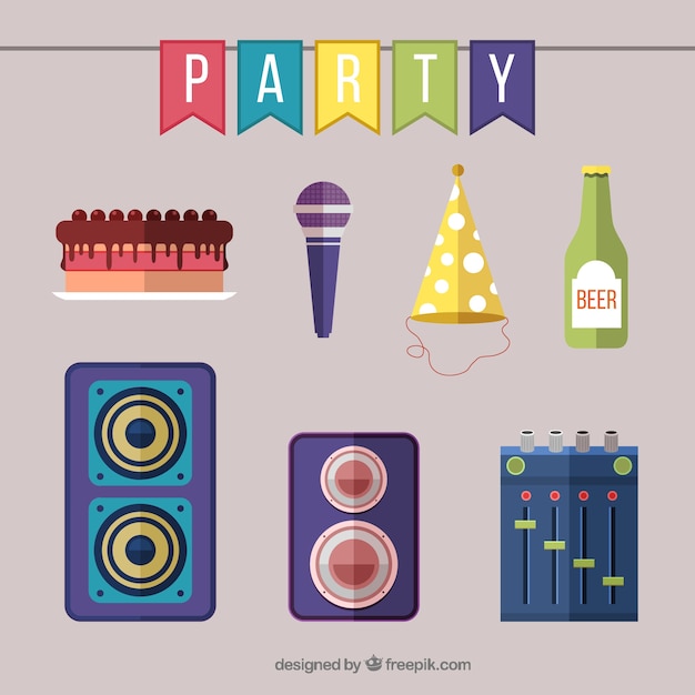 Party-elemente zu packen