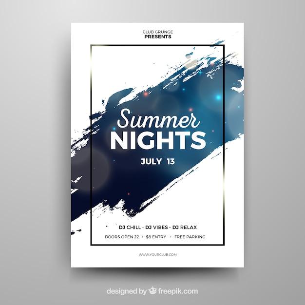 Party Poster Vorlage mit abstrakten Stil