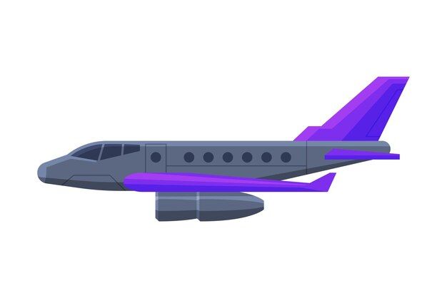 Passagierflugzeug fliegendes flugzeug fahrzeug luftverkehrsvektor-illustration