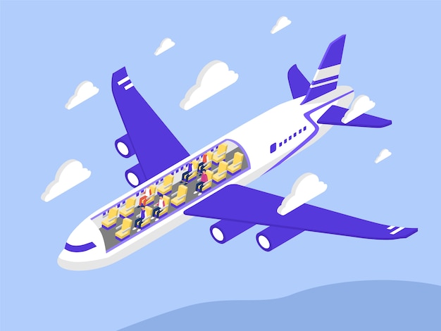 Passagierflugzeug Illustration