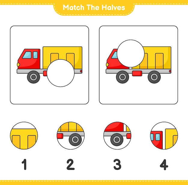 Passen sie die hälften an passen sie die hälften von lkw an