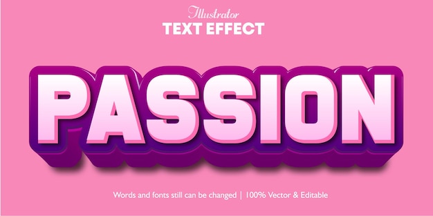 Passion 3d-popup-texteffekt