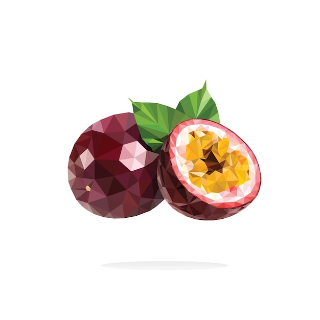 Passionsfrucht Low-Poly