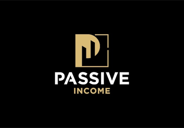 Passives einkommen, investitionen, logodesign für unternehmen