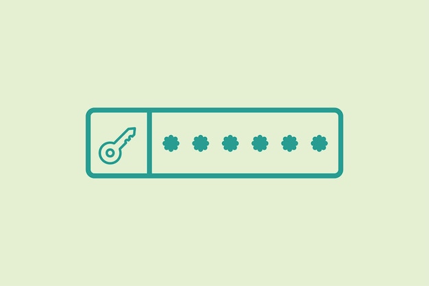 Password icon icon related to UI elements suitable for web site app user interfaceselement printable etc line icon style simple vector design editable