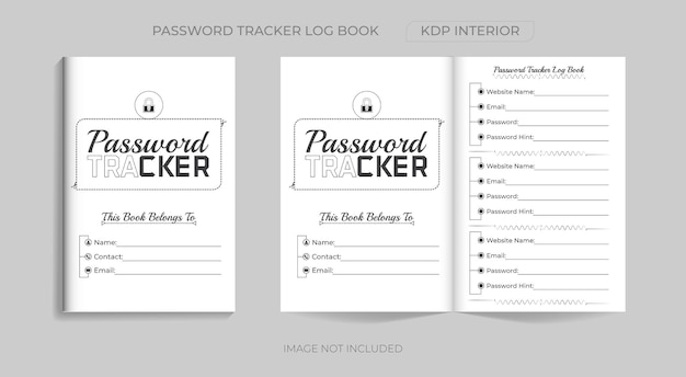 Passwort-tracker-logbuch kdp-innenarchitektur-druckvorlage