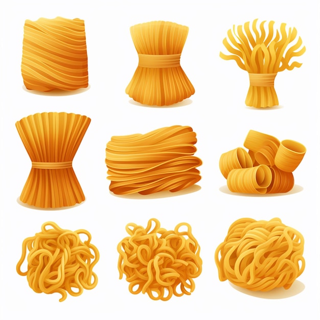 Vektor pasta, spaghetti, essen, italienische mahlzeit, vektor-illustration, küche, kochen, restaurant, grafik