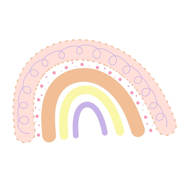 Pastell-Boho-Regenbogen-Skandinaviendruck für Babyparty-Kindergarten-Spielzimmer-Geburtstags-Kinderparty