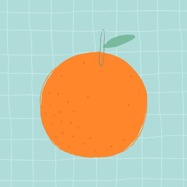 Vektor pastellfarbene, handgezeichnete orangenfrucht-cliparts